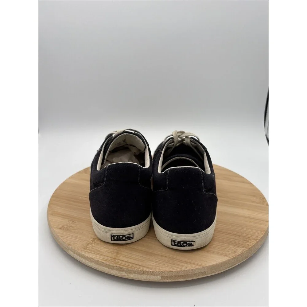 Taos Starsky Men’s Canvas Sneakers Black White Lace Up Comfort Shoes US 12